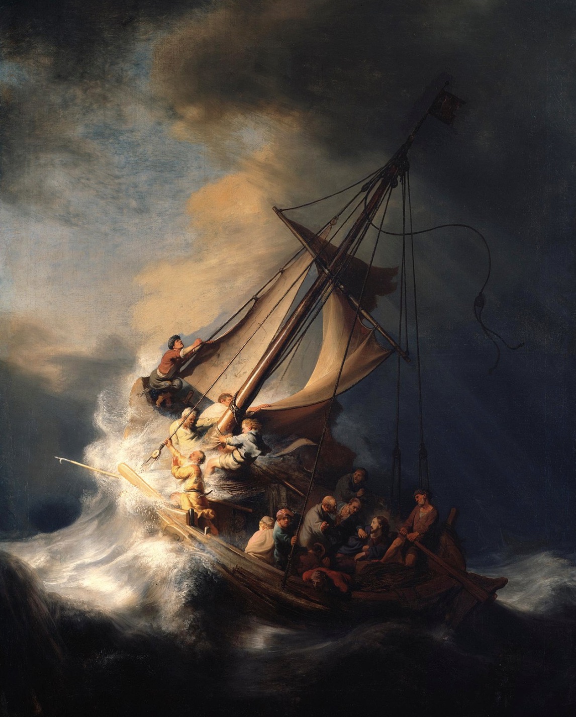 “The Storm on the Sea of Galilee” by Rembrandt.
